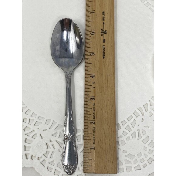 Lot of 6 Oneida FENWAY Dream Glossy Stainless Soup Spoons Wm A Rogers Vintage - Picture 7 of 7